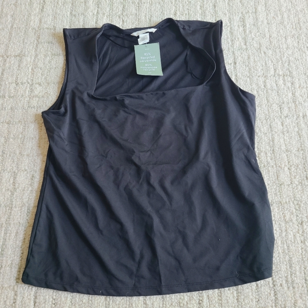New H&M Black Large Tank Top Sleeveless